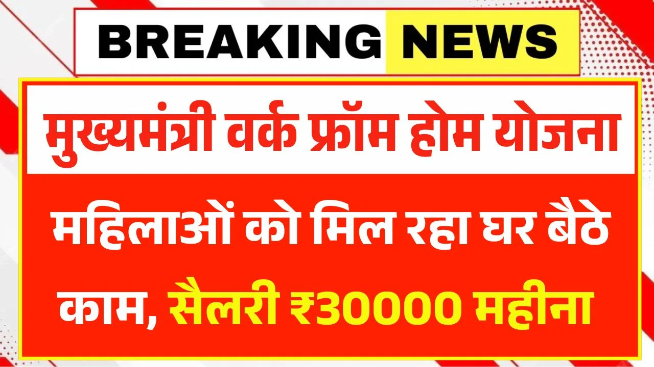 Mukhyamantri Work From Home Yojana 2026